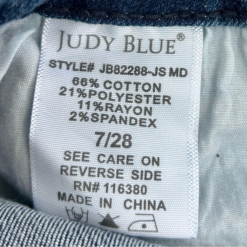 JUDY BLUE Flare Fit High Waist Blue Jeans 28 - Picture 6 of 10